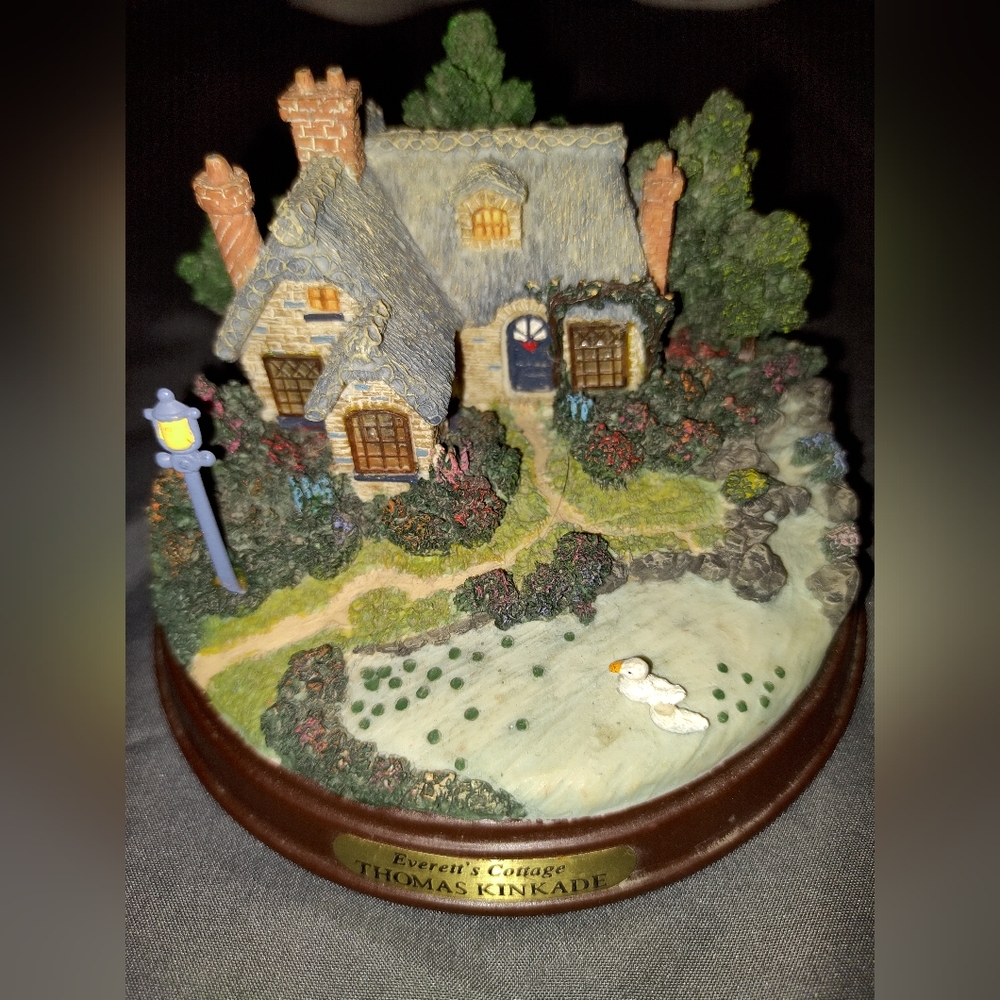 Vintage Thomas Kinkade Memories of Home Collection EVERETT'S COTTAGE lights up - Picture 4 of 8